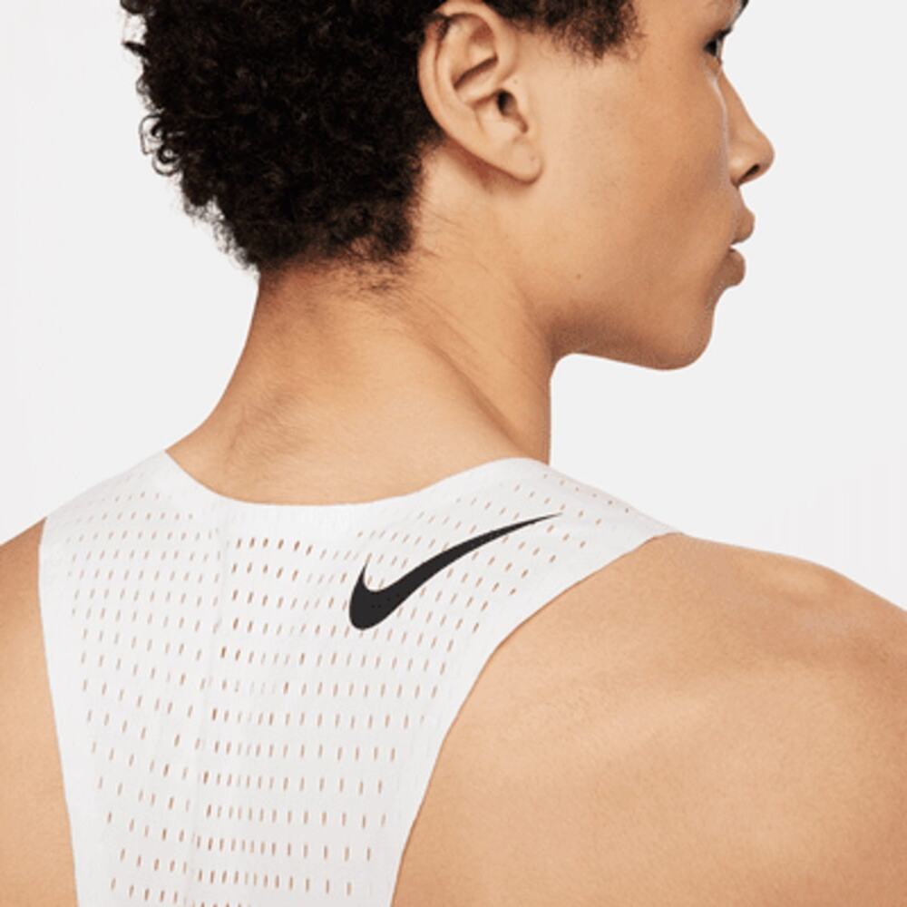 Nike Men's White Aeroswift Running Singlet Dri Fit Cj7835-100 Size M NWT - Picture 15 of 16